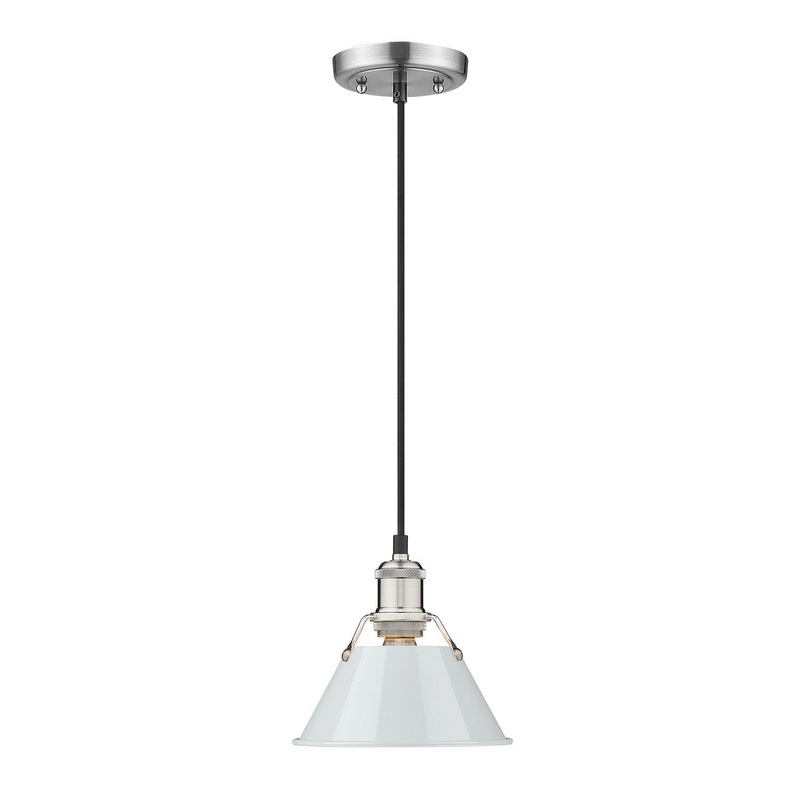 One Light Mini Pendant from the Orwell Collection in Pewter Finish by Golden