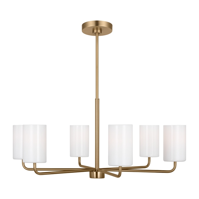 Rhett Large Chandelier Satin Bronze None