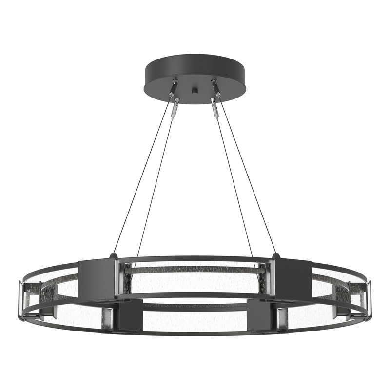 Aura Glass Pendant Black Seeded Clear Glass (II)