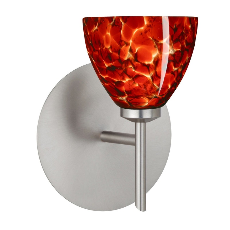 Besa 1SW-185841-SN Divi One Light Wall Sconce Satin Nickel (Discontinued)