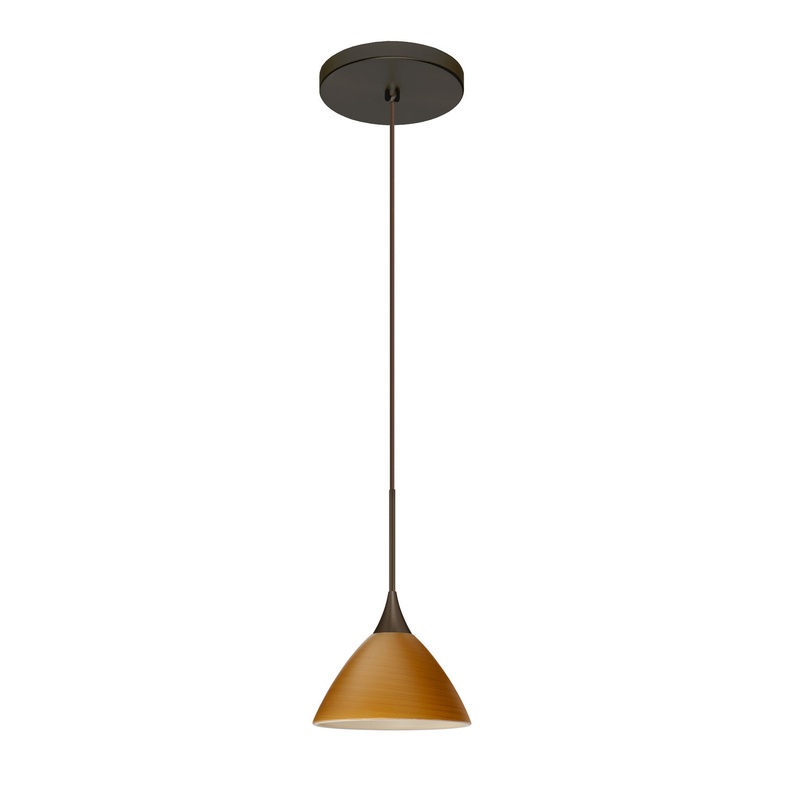 Besa 1XT-1743OK-BR Domi One Light Pendant Bronze
