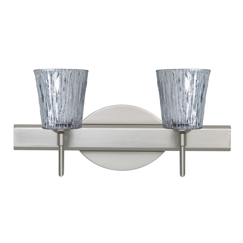 Besa 2SW-5125SF-SN Nico Two Light Wall Sconce Satin Nickel