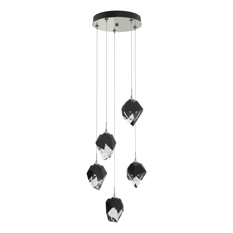 Chrysalis 5-Light Small Crystal Pendant Sterling Black Crystal (BP)