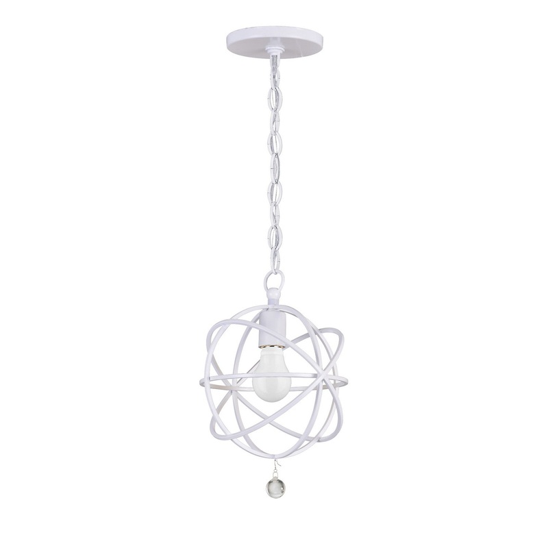 Crystorama 9220-WW Solaris One Light Pendant Wet White