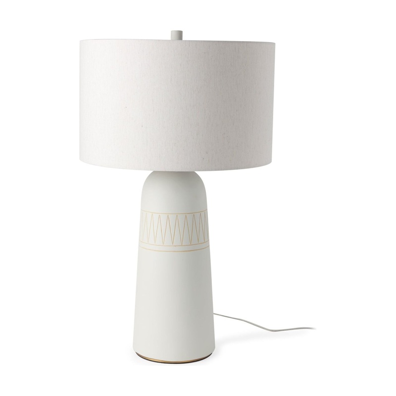 Javier Table Lamp Light Base | Cream Shade