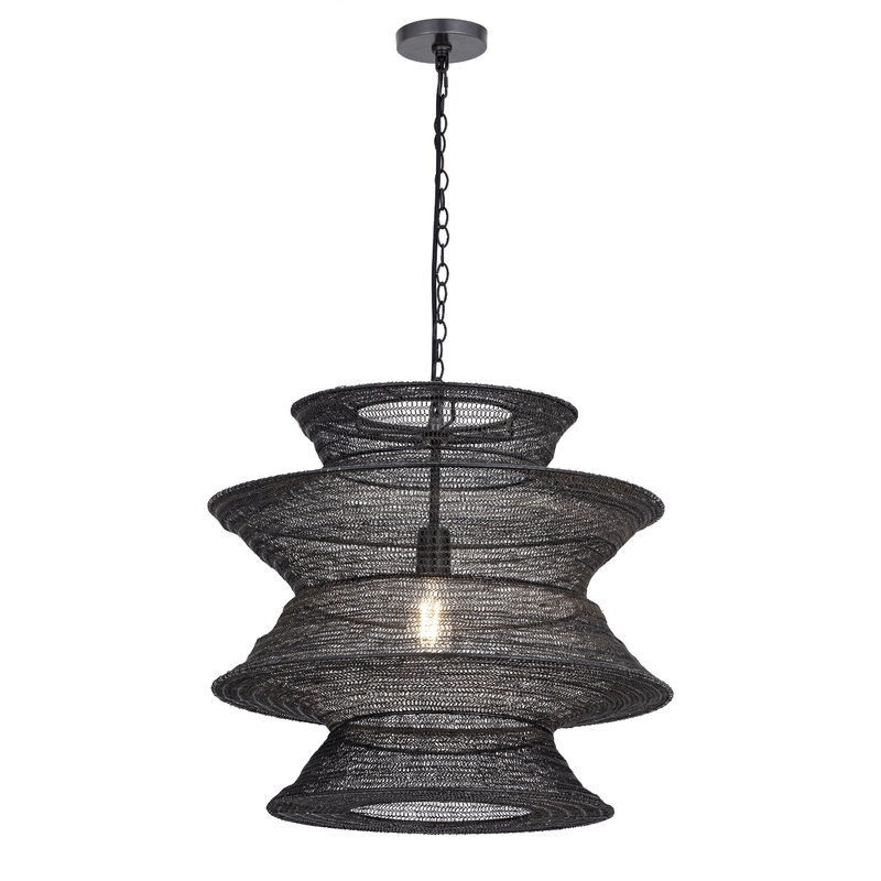Krabi Large 1-Light Pendant Black