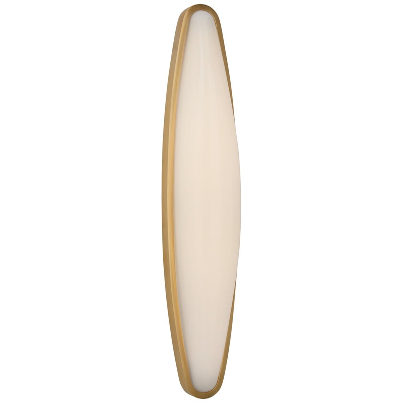 LED Bath Sconce from the Ezra Collection in Hand-Rubbed Antique Brass Finish by Visual Comfort Signature