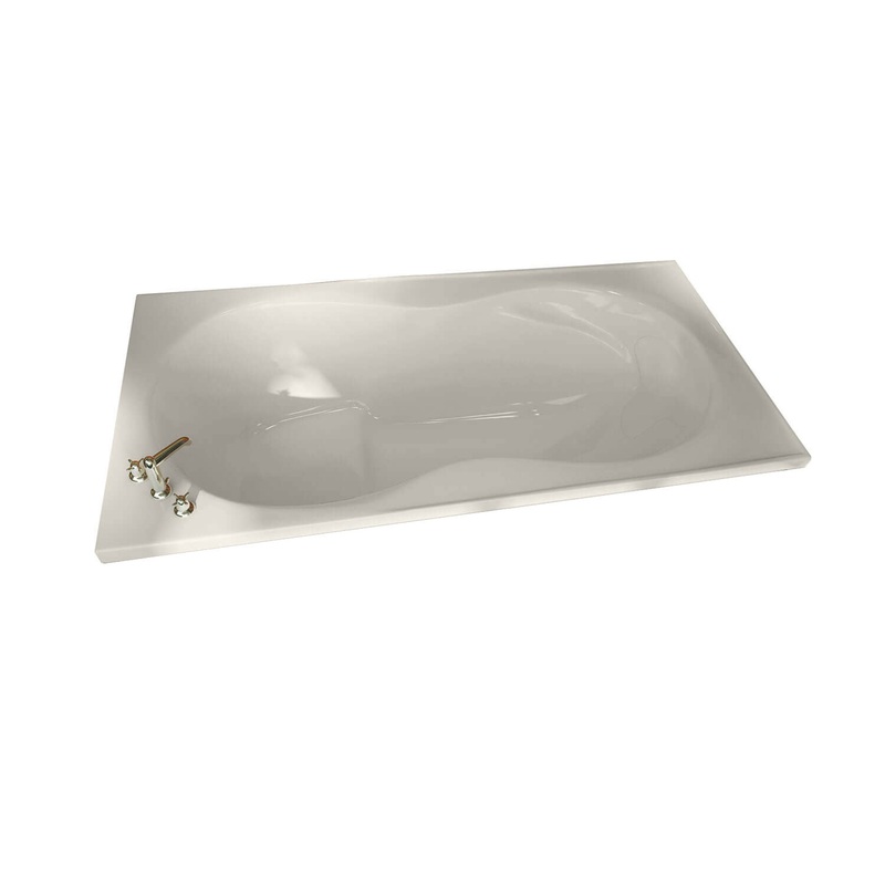 MAAX 100073-004-007-101 Melodie 66 x 33 Acrylic Alcove Center Drain Hydromax Bathtub in Biscuit