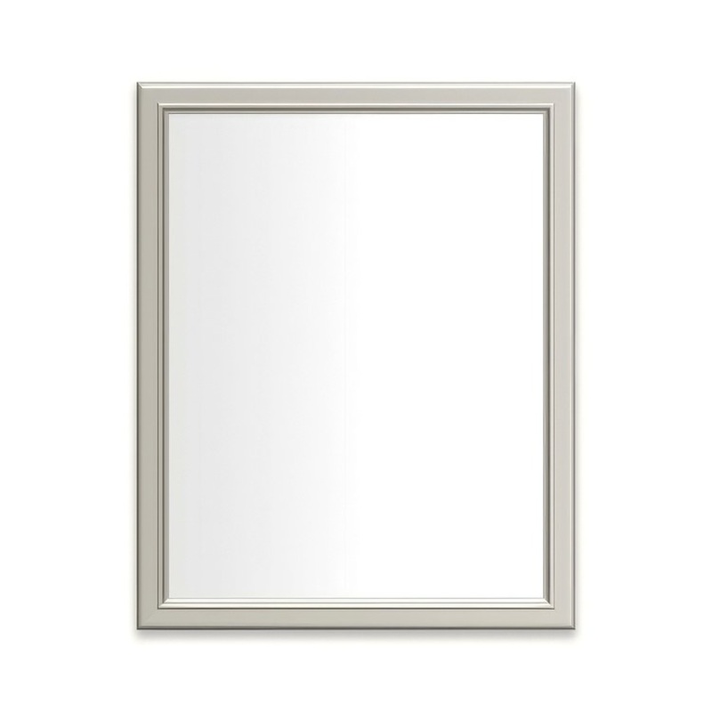 Medicine Cabinet Main Line 24W x 30H Inch 1 Doors Framed Mirror Polished Nickel Flat Top Bryn Mawr Frame Slow Close Hinges Sliding Magnification Mirror Magnetic Strip Interior Lighting USB Charging ports Electrical Outlets Phone Holder 4 Inch