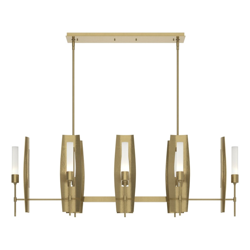 Passage 8-Light Pendant Modern Brass Frosted Glass (FD)