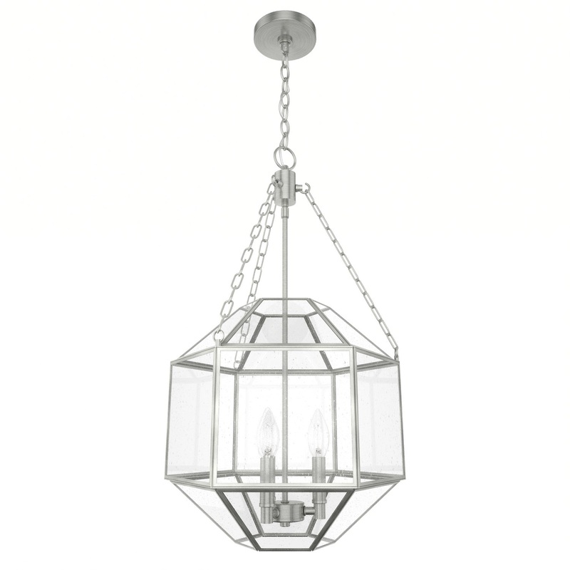 Three Light Pendant from the Indria Collection in Brushed Nickel Finish by Hunter