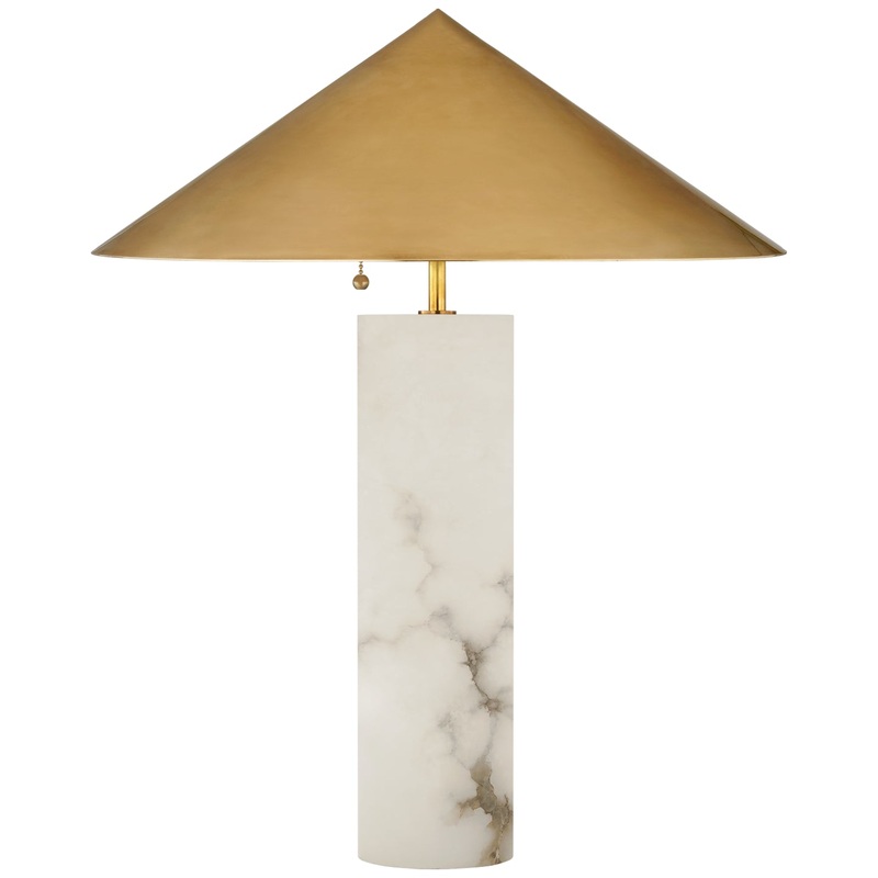 Three Light Table Lamp from the Minimalist Collection in Alabaster Finish by Visual Comfort Signature