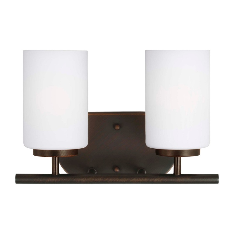 Two Light Wall / Bath from the Oslo Collection in Bronze Finish by Generation Lighting