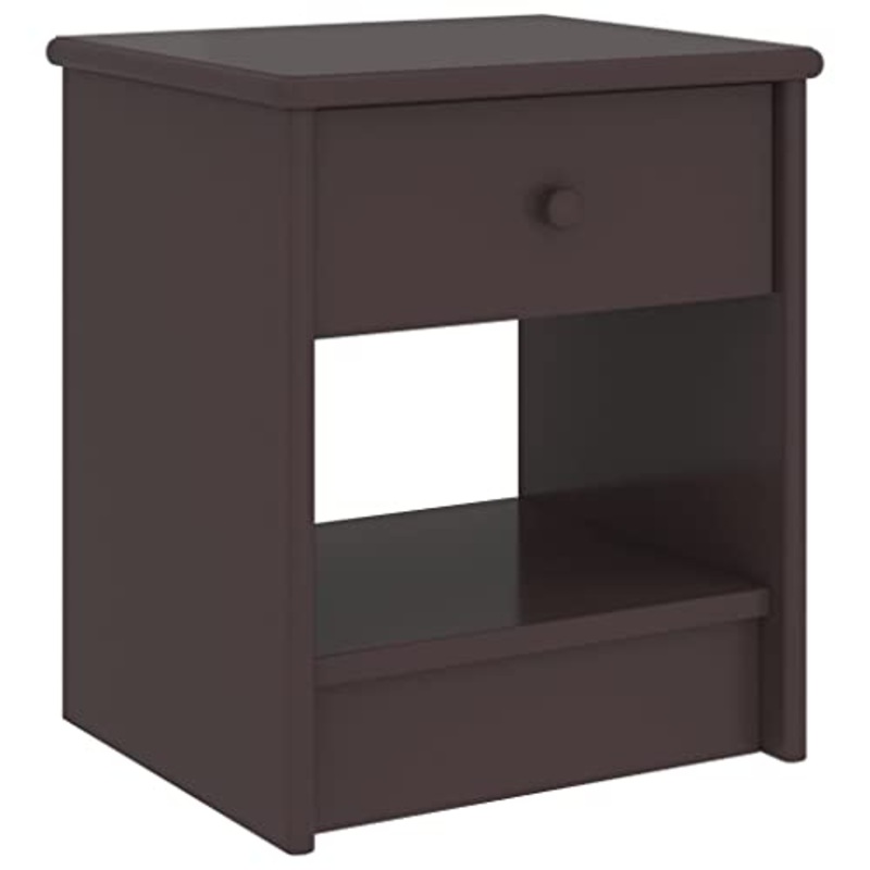 vidaXL Comodino Marrone Scuro 35x30x40 cm in Legno Massello di Pino