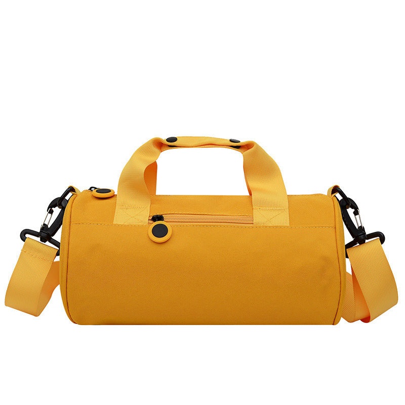 Waterproof Oxford Cylindrical Travel Bag – Large Capacity Handbag with Shoulder Strap(Orange)