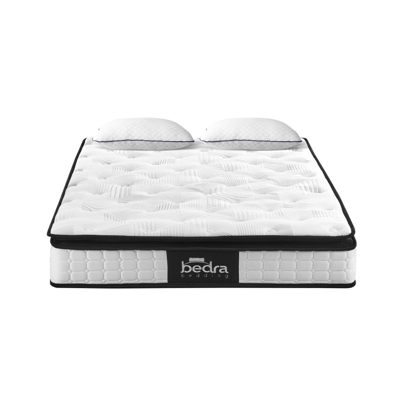 Bedra Double Mattress 22CM Cool Gel Foam Bonnell Spring with Pillows