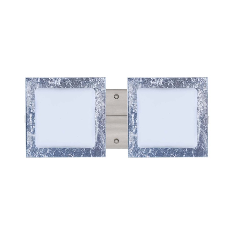 Besa 2WS-7735SF-SN Alex Two Light Wall Sconce Satin Nickel