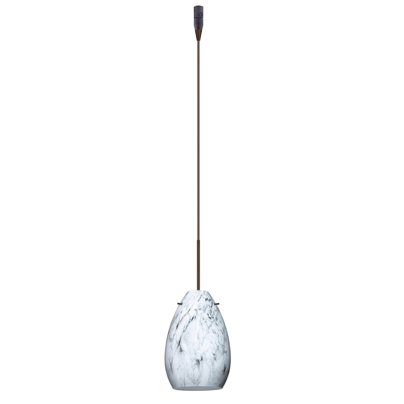 Besa RXP-1713MG-BR Pera One Light Pendant Bronze