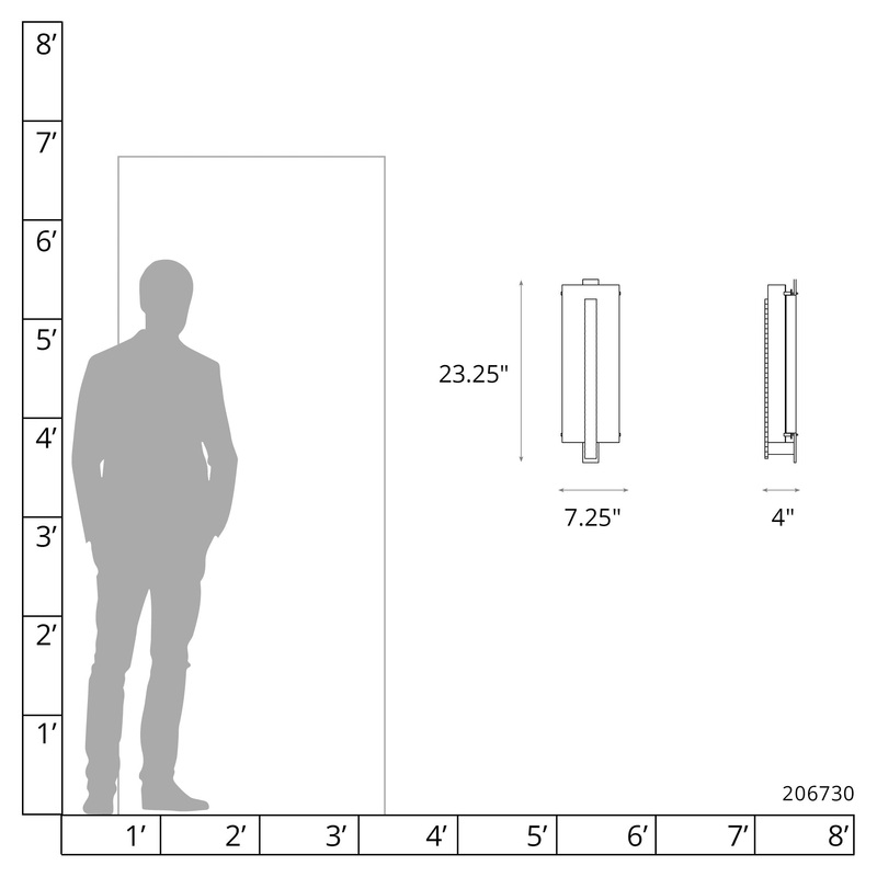 Forged Vertical Bar Large Sconce White