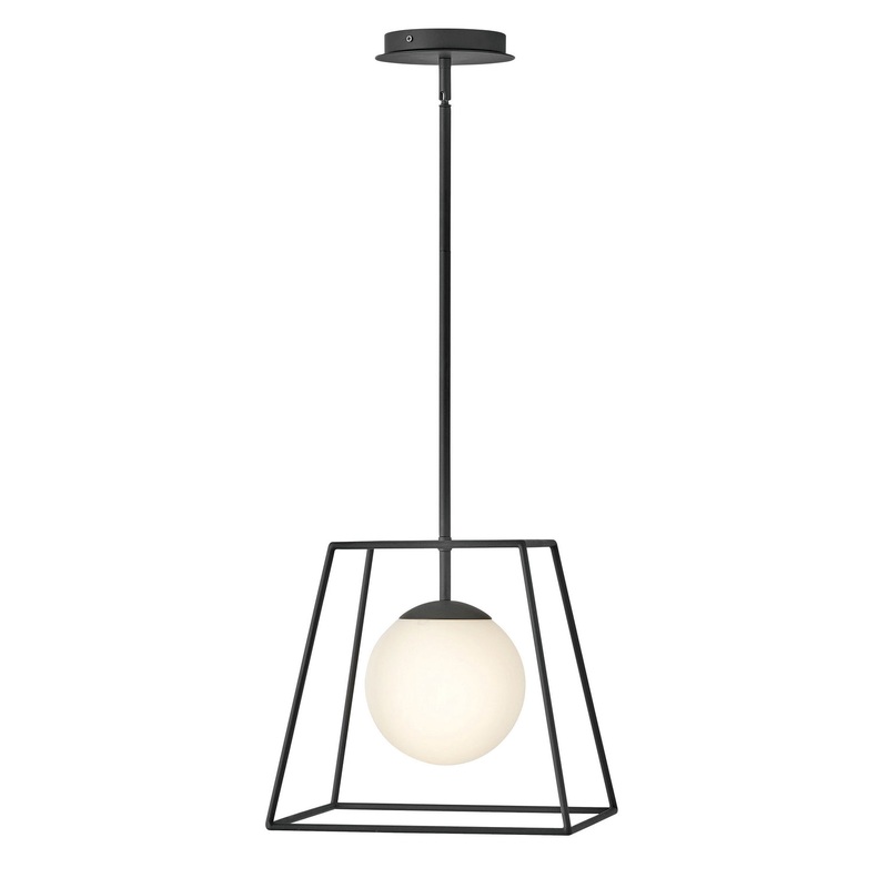 LED Pendant from the Jonas Collection in Black Finish by Hinkley