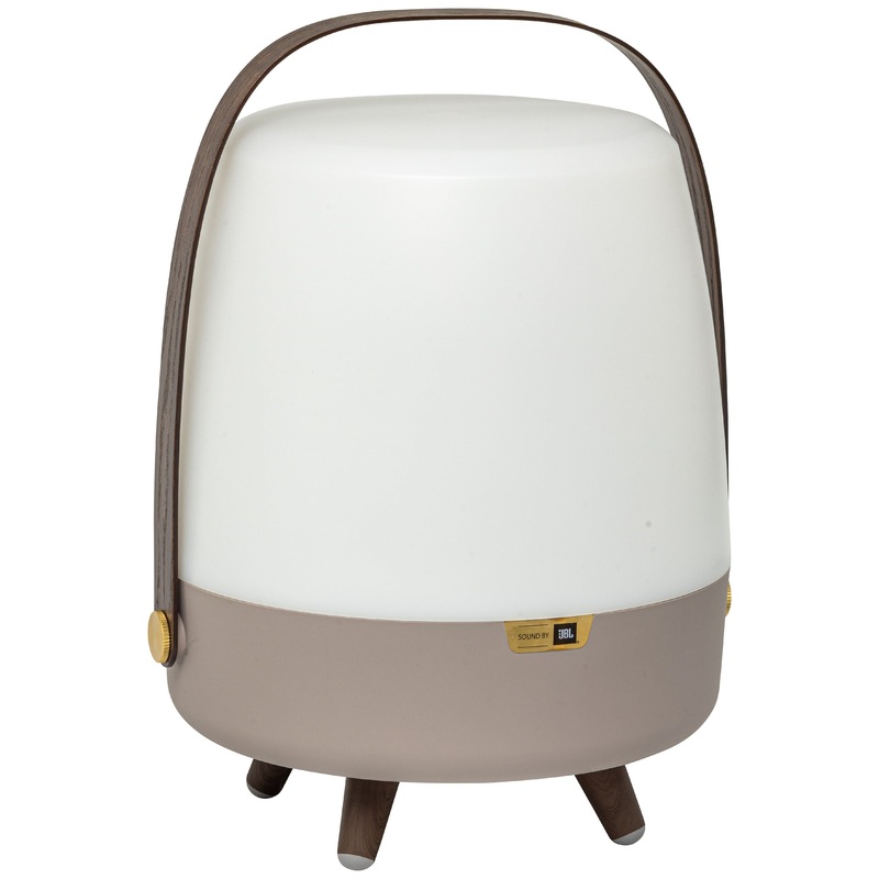 Lite Up Play Rechargeable Indoor/Outdoor Speaker Lamp Earth – Light Brown/Taupe