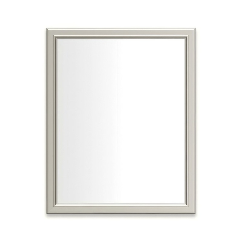 Medicine Cabinet Main Line 24W x 30H Inch 1 Doors Framed Mirror Polished Nickel Flat Top Bryn Mawr Frame Slow Close Hinges 4 Inch