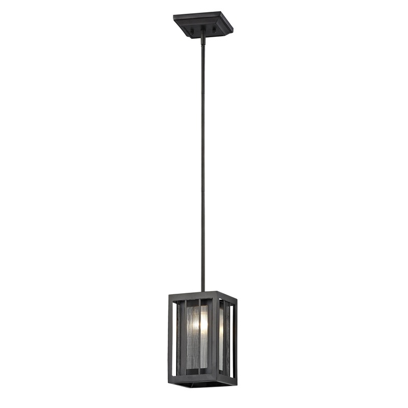 One Light Mini Pendant from the Meridional Collection in Bronze Finish by Z-Lite
