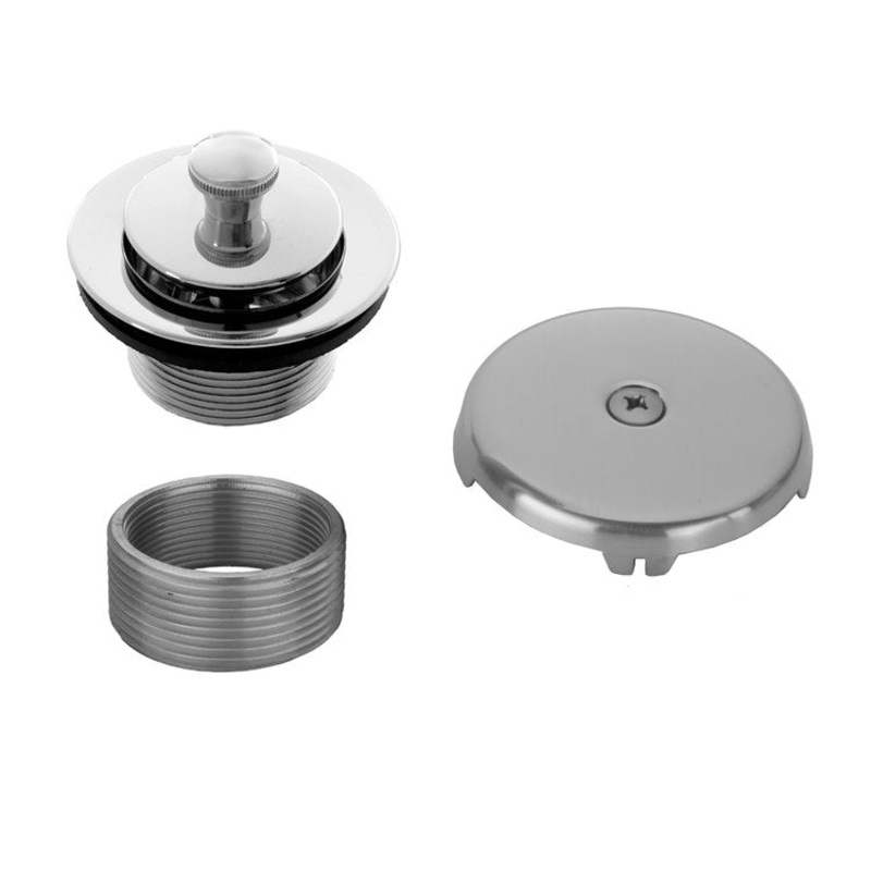 Tub Drain Lift and Turn Strainer with 1 Hole Faceplate Caramel Bronze Brass 2-3/4 Inch