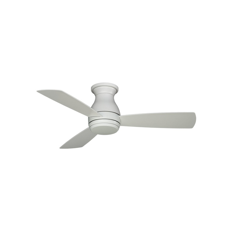 44″Ceiling Fan from the Hugh 44 Collection in Matte White Finish by Fanimation