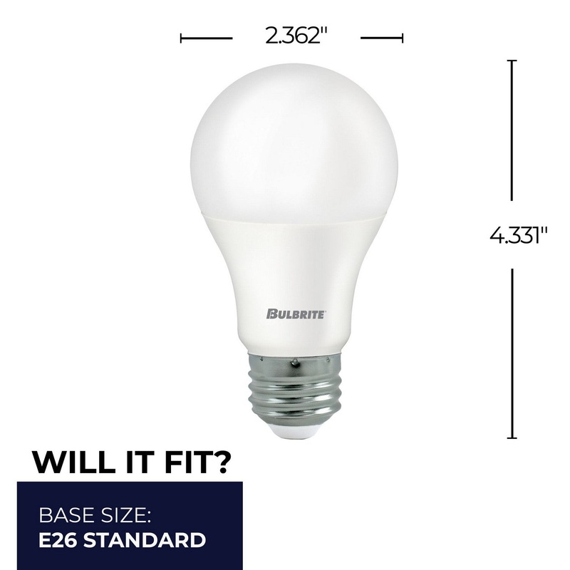 8.5 Watt A19 Frost, 750  Lumens, E26 base, 120 Volt Light Bulb by Bulbrite