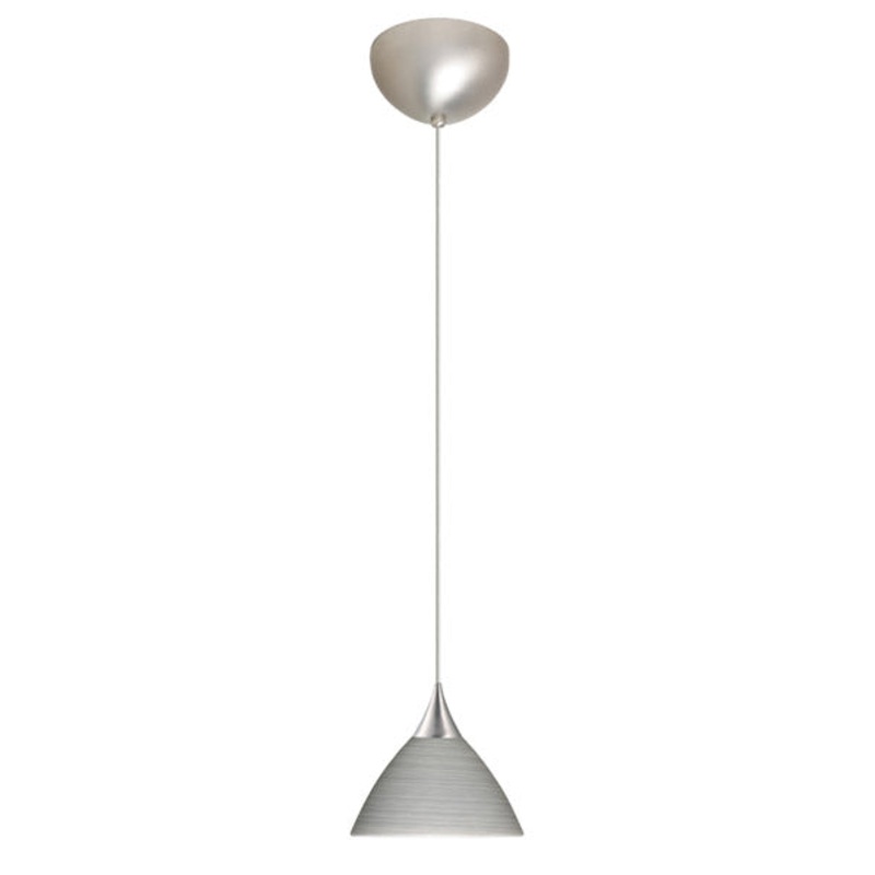 Besa 1XC-1743TN-SN Domi One Light Pendant Satin Nickel