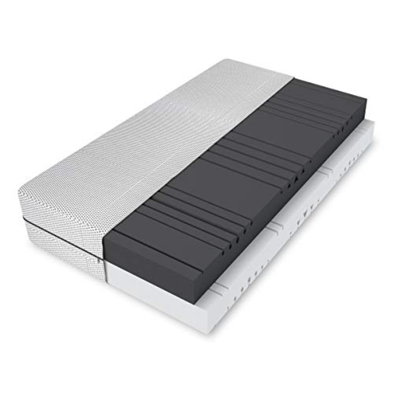 Materasso FDM Space 120×200 in schiuma HR ad alta resilienza e schiuma poliuretanica 7 zone differenziate Altezza 20 cm Rigidit H3 H4 Oeko-Tex adatto a chi soffre di allergie Rivestimento lavabile