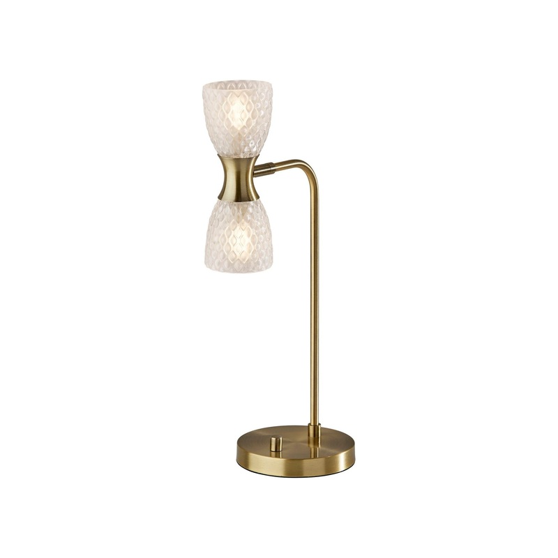 Nina LED Desk Lamp Antique Brass
