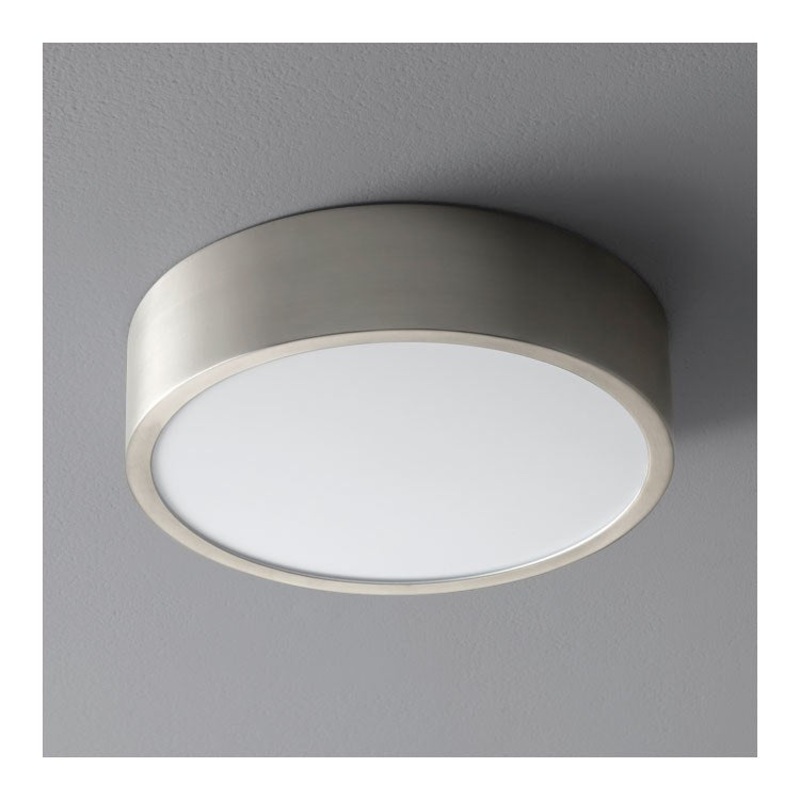 Peepers Single-Light 10″ Flush Mount Ceiling Fixture – Satin Nickel