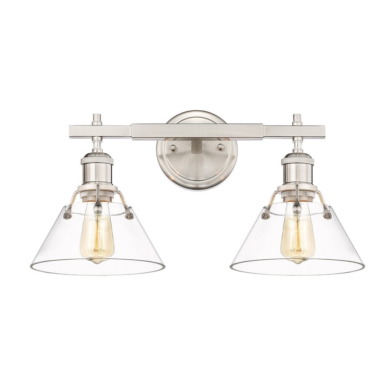 Two Light Bath Vanity from the Orwell Collection in Pewter Finish by Golden