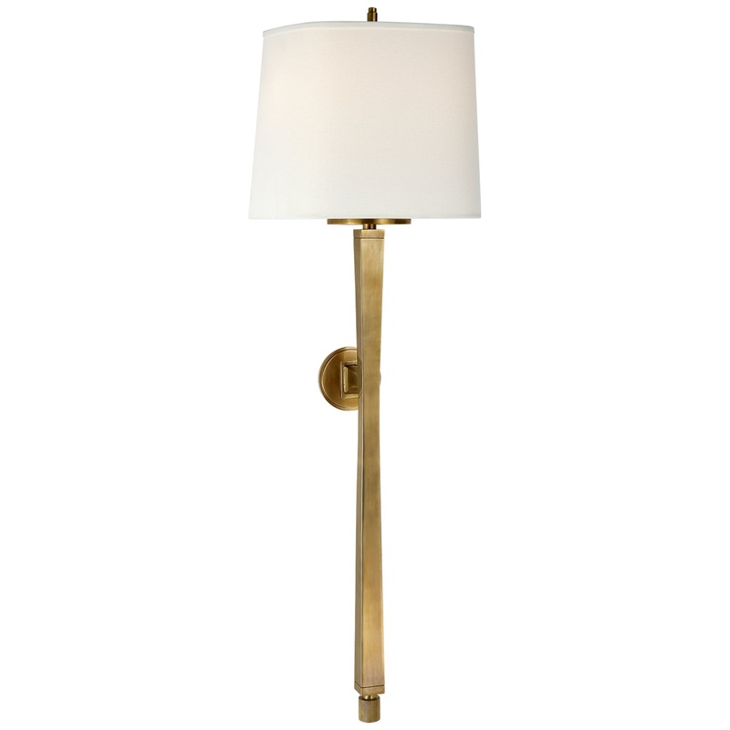 Two Light Wall Sconce from the Edie Collection in Hand-Rubbed Antique Brass Finish by Visual Comfort Signature