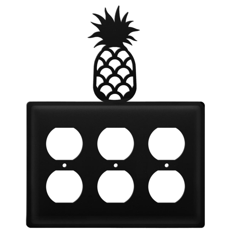 Village Wrought Iron EOOO-44 Triple Pineapple Triple Outlet Cover CUSTOM Product