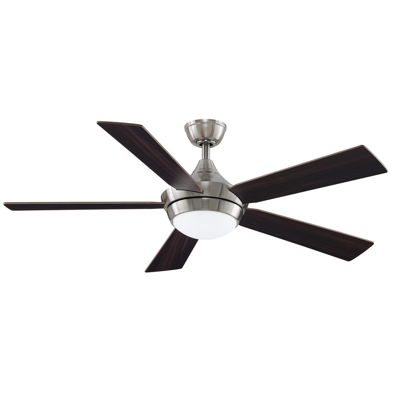 52″ 5-blade Celano V2 52″Ceiling Fan by Fanimation (Dry Rated) 52″ Brushed Nickel/Cherry/Dark Walnut