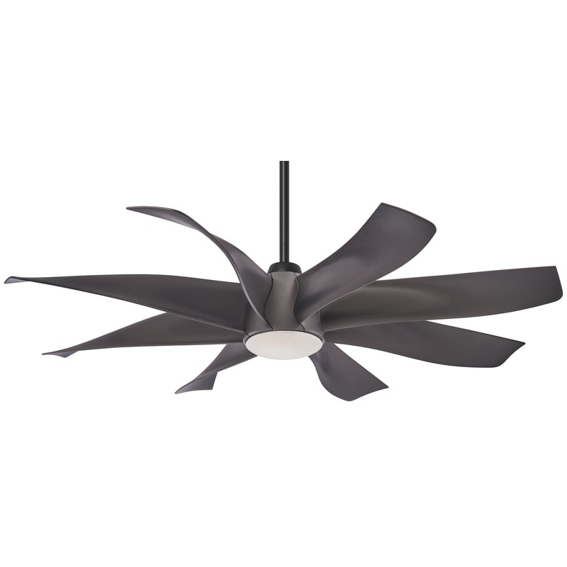 8-blade Dream Star 60″Ceiling Fan by Minka Aire (Dry Rated) Graphite Steel/Graphite Steel