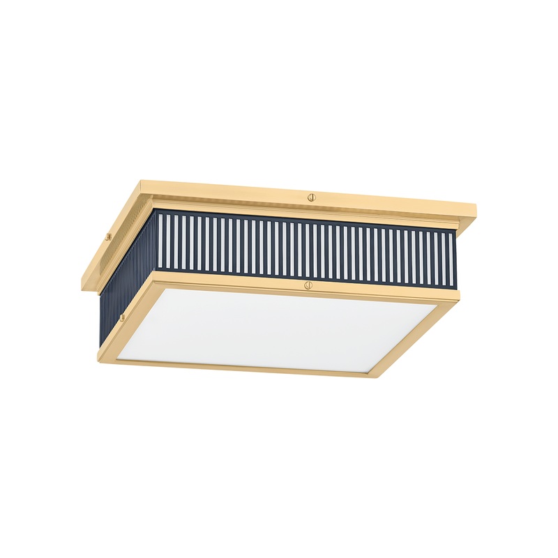 Ashdown 1-Light LED Flush Mount Aged Brass/Distressed Bronze
