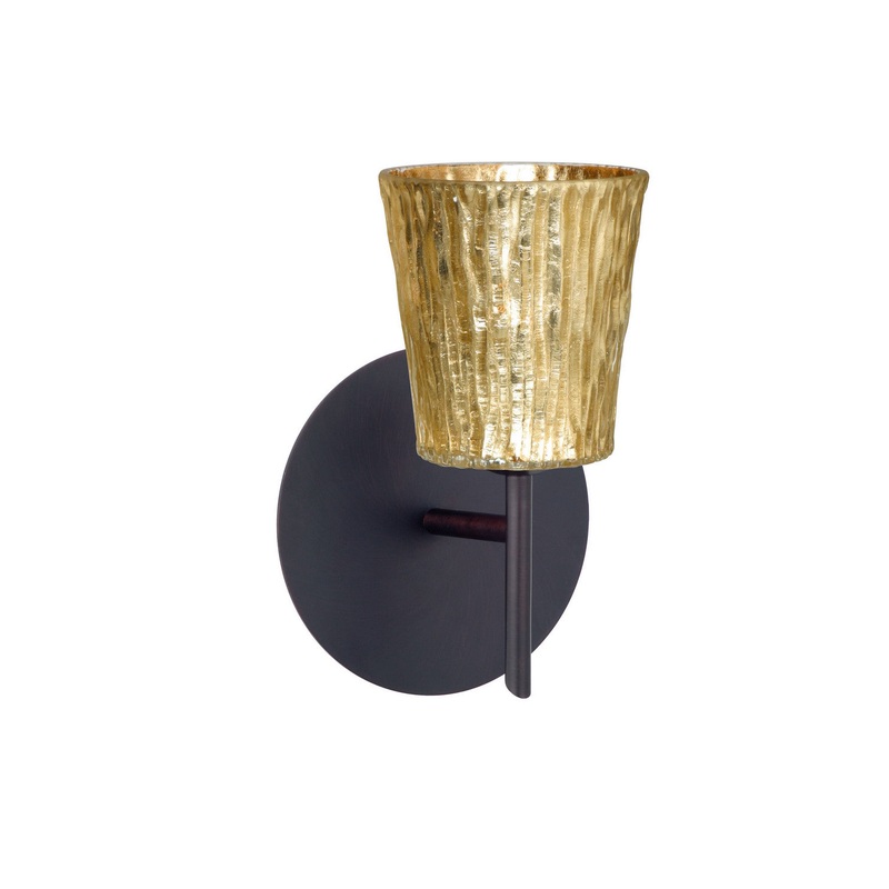 Besa 1SW-5125GF-BR Nico One Light Wall Sconce Bronze