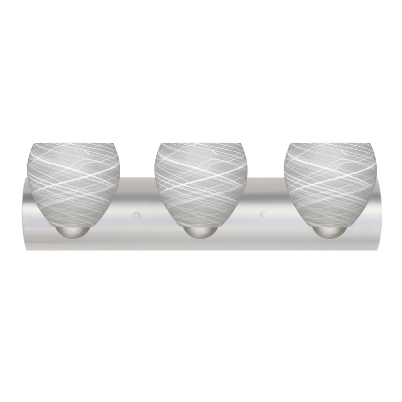 Besa 3WZ-412260-LED-SN Bolla Three Light Wall Sconce Satin Nickel