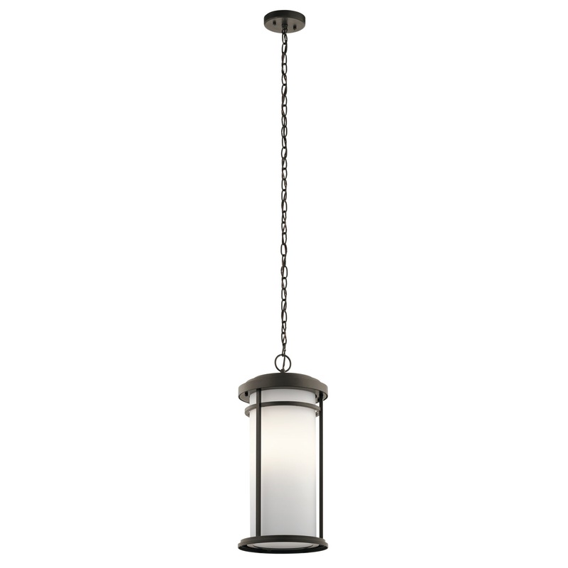 Kichler 49689OZ One Light Outdoor Pendant, Olde Bronze