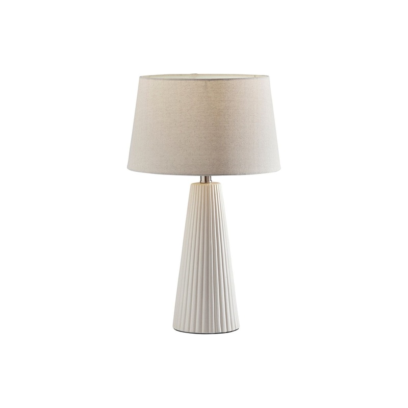 Lana Table Lamp (Set of 2) Off-White Ribbed Ceramic