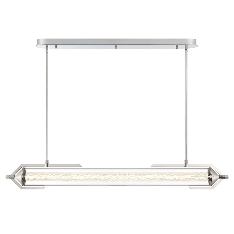 LED Chandelier from the Espada Collection in Polished Nickel Finish by Eurofase
