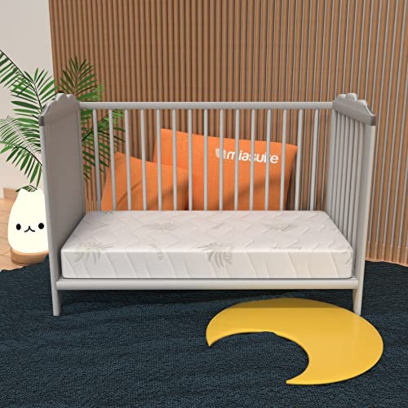 miasuite i sogni italiani Materasso per Culla Lupin Baby 55X120 Alto 14 CM SFODERABILE in WATERFOAM Poliuretano Ortopedico per Lettino