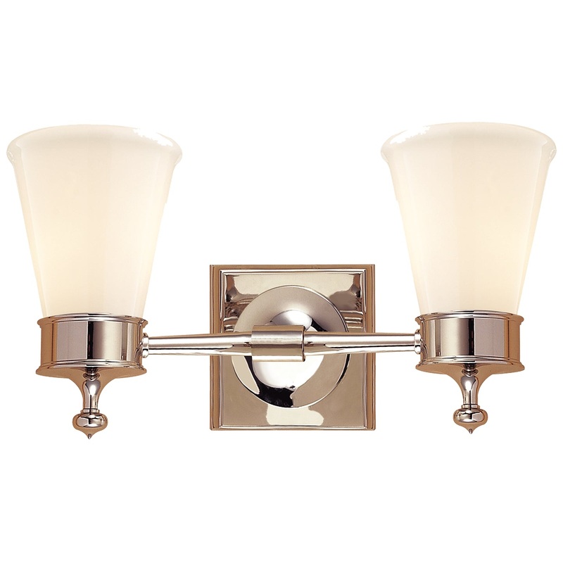 Two Light Wall Sconce from the Siena Collection in Polished Nickel Finish by Visual Comfort Signature