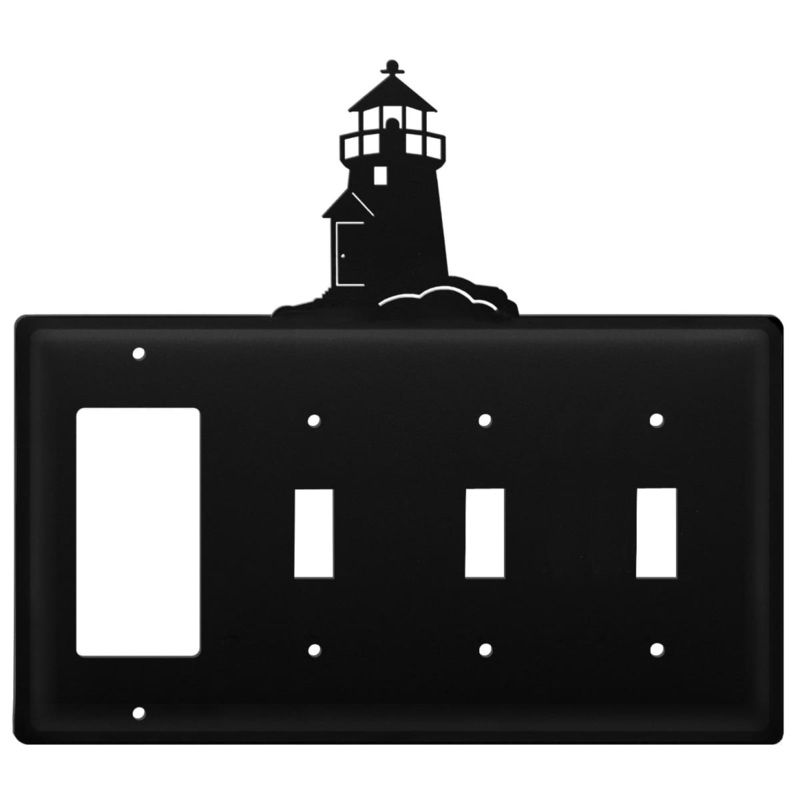 Village Wrought Iron EGSSS-10 Quad Lighthouse Single GFI and Triple Switch Cover CUSTOM Product