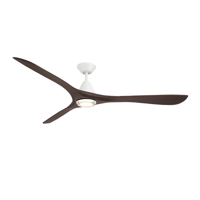 72″Ceiling Fan from the Carve Collection in Matte White/Dark Walnut Finish by Modern Forms Fans