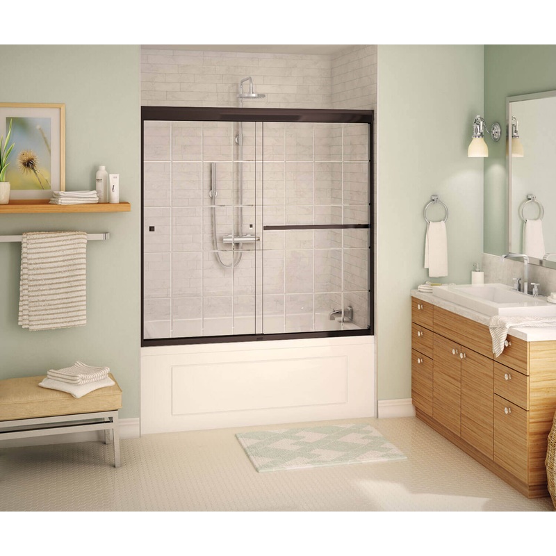 Aura Sliding Tub Door 55-59 x 57 in. 8 mm